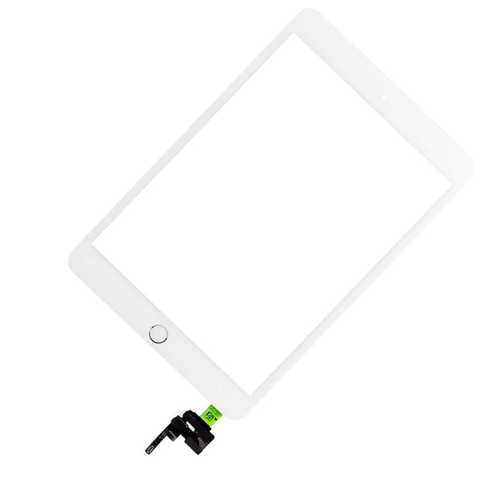 REPLACEMENT FOR IPAD MINI 3 DIGITIZER ASSEMBLY WITH SILVER HOME BUTTOM ASSEMBLY - WHITE