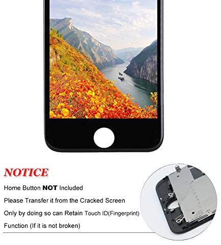 REPLACEMENT FOR IPHONE 7 LCD SCREEN FULL ASSEMBLY WITHOUT HOME BUTTON - BLACK