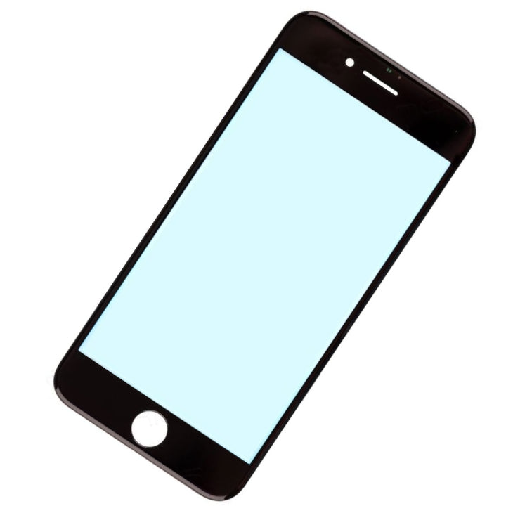 REPLACEMENT FOR IPHONE 8 FRONT GLASS LENS WITH SUPPORTING FRAME - BLACK