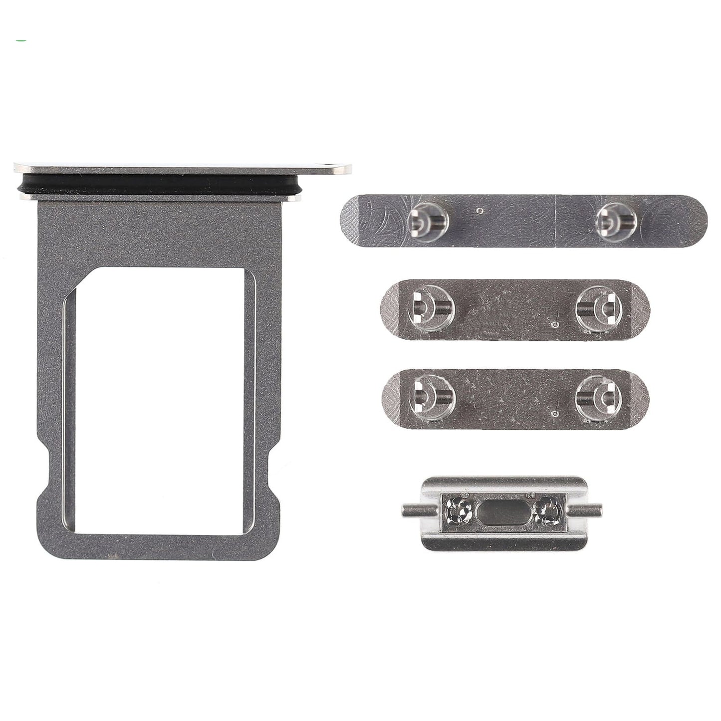 REPLACEMENT FOR IPHONE X SIDE BUTTONS SET WITH SIM TRAY - SILVER