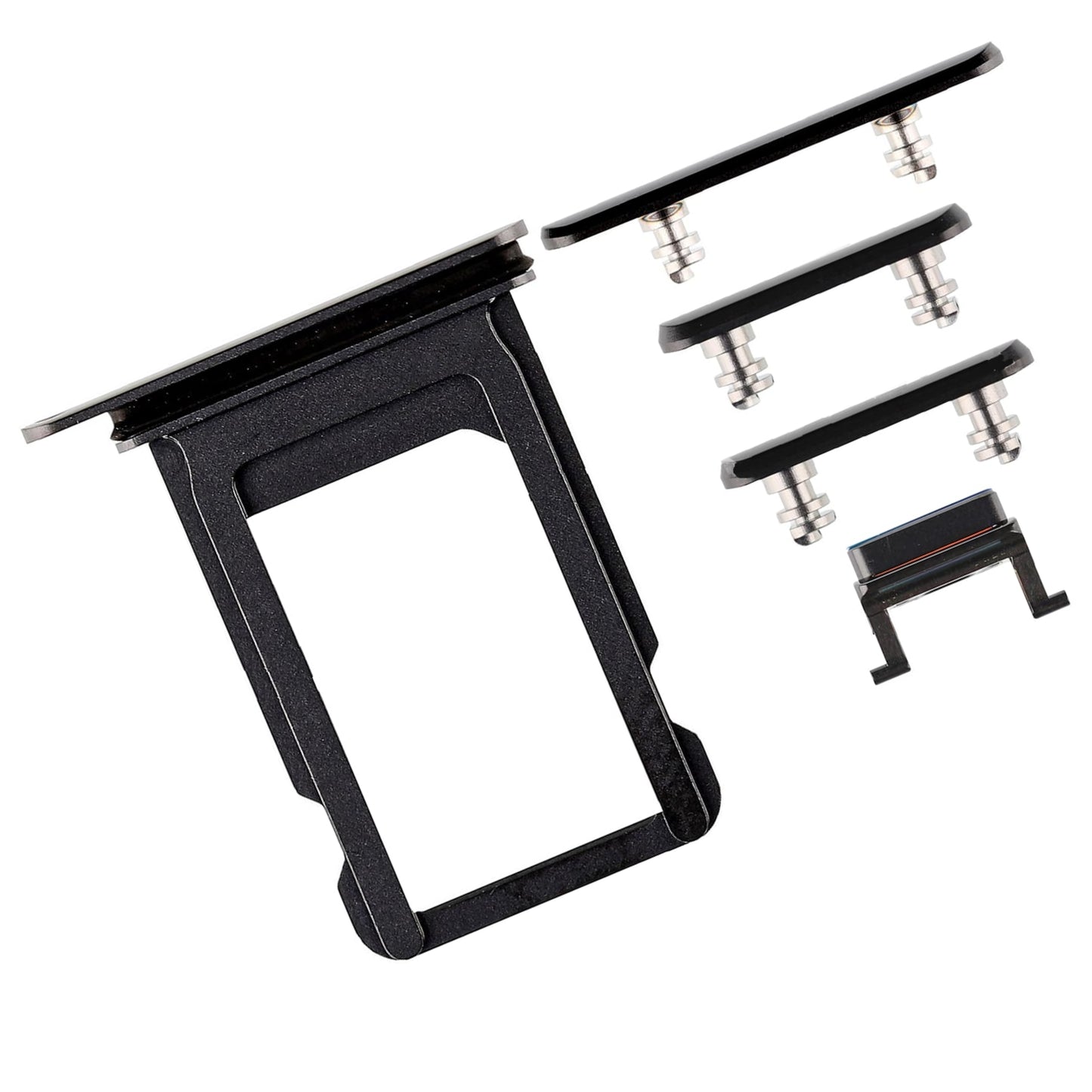 REPLACEMENT FOR IPHONE X SIDE BUTTONS SET WITH SIM TRAY - SPACE GRAY