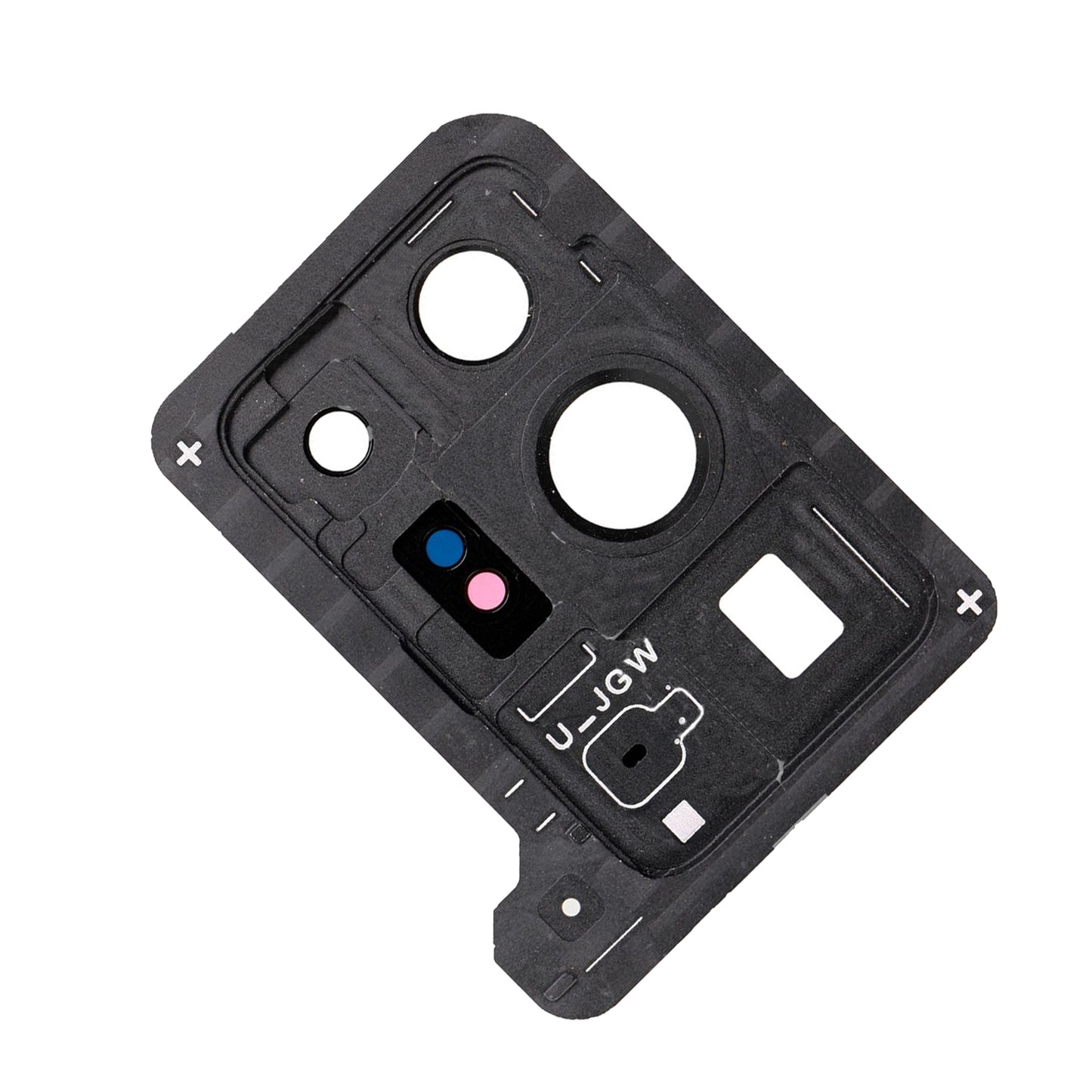 REPLACEMENT FOR SAMSUNG GALAXY NOTE 20 ULTRA REAR CAMERA HOLDER WITH GLASS LENS - MYSTIC BLACK