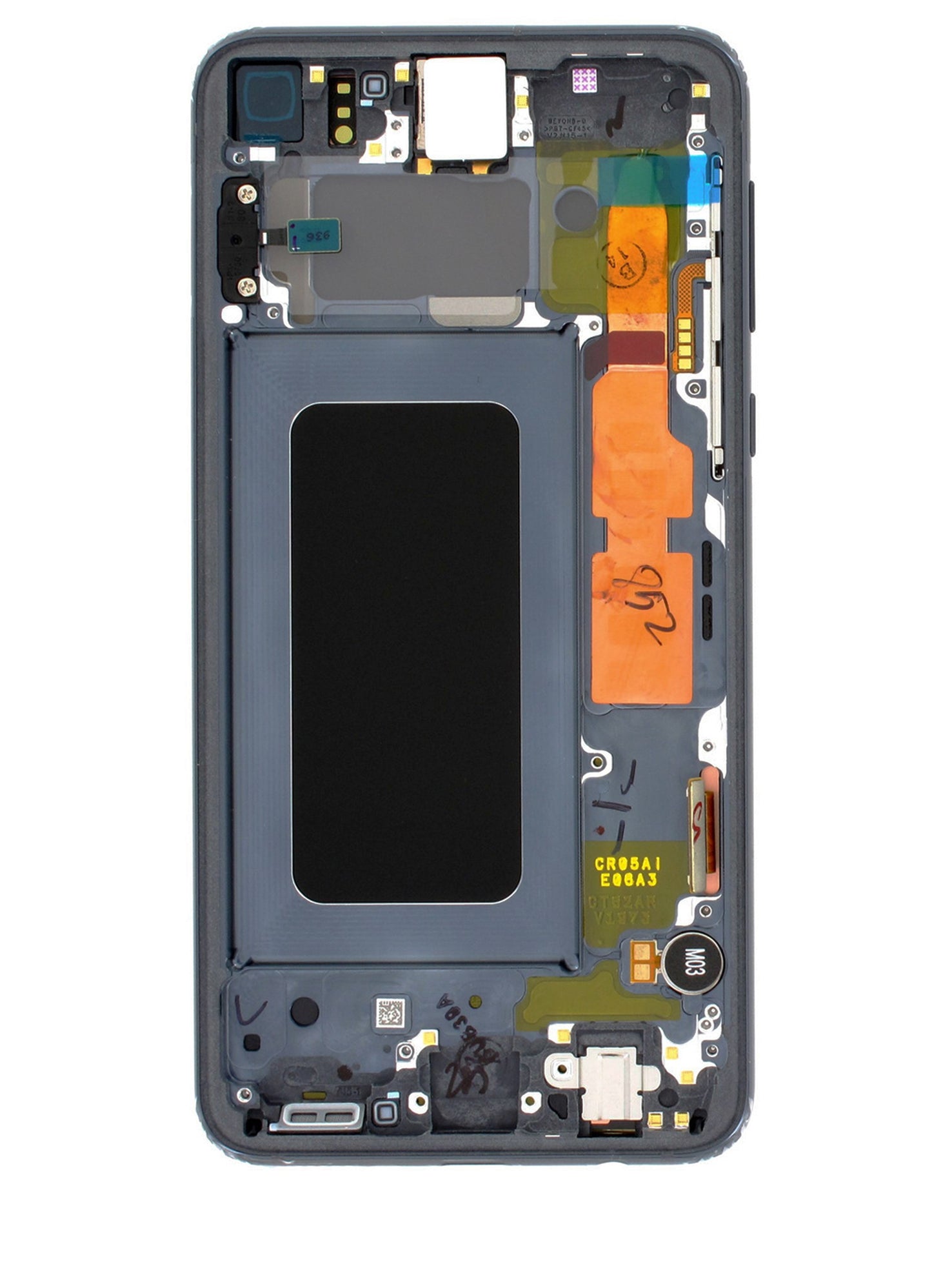 REPLACEMENT FOR SAMSUNG GALAXY S10E LCD SCREEN ASSEMBLY WITH FRAME - BLACK