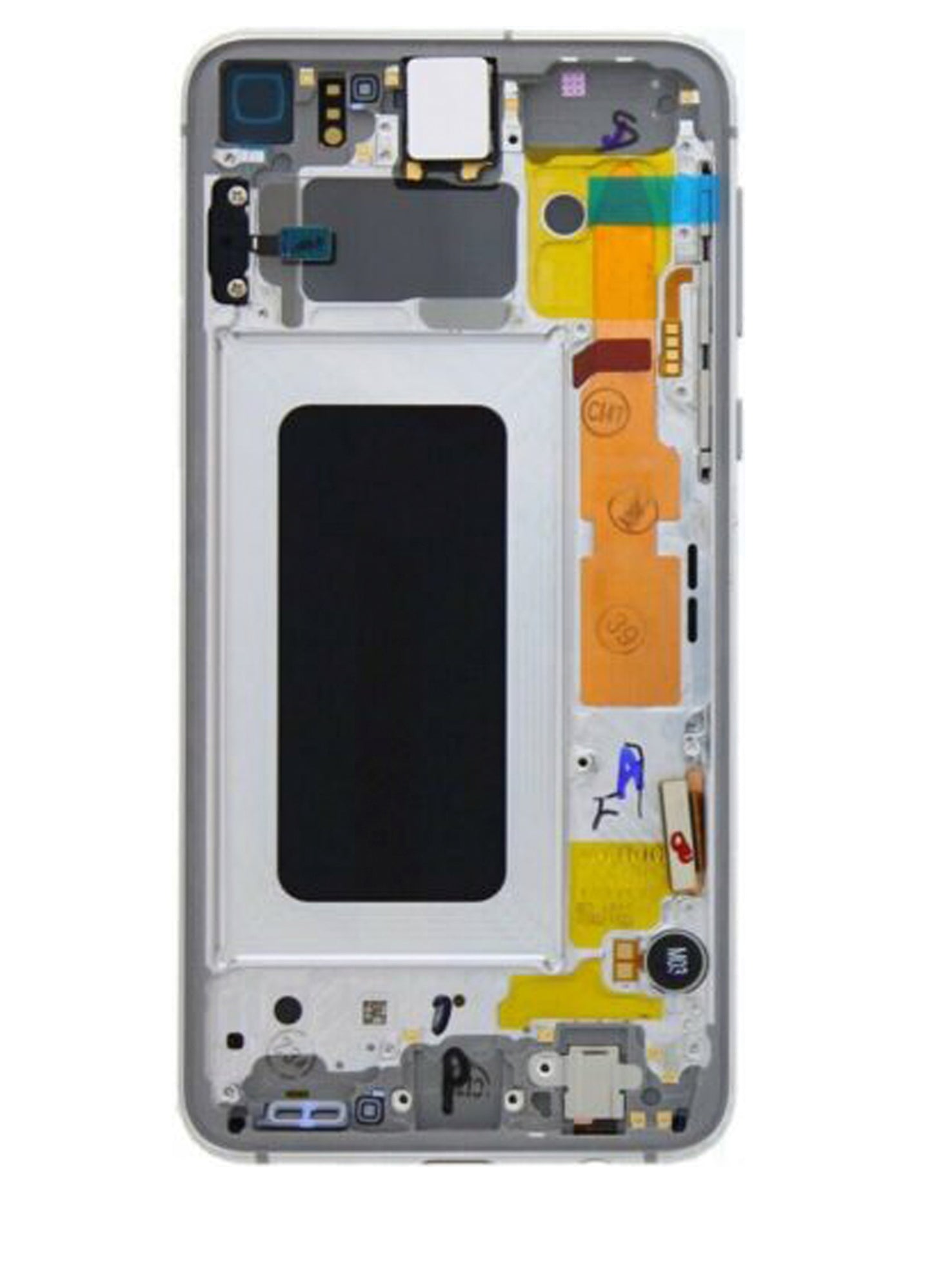 REPLACEMENT FOR SAMSUNG GALAXY S10E LCD SCREEN ASSEMBLY WITH FRAME - SILVER