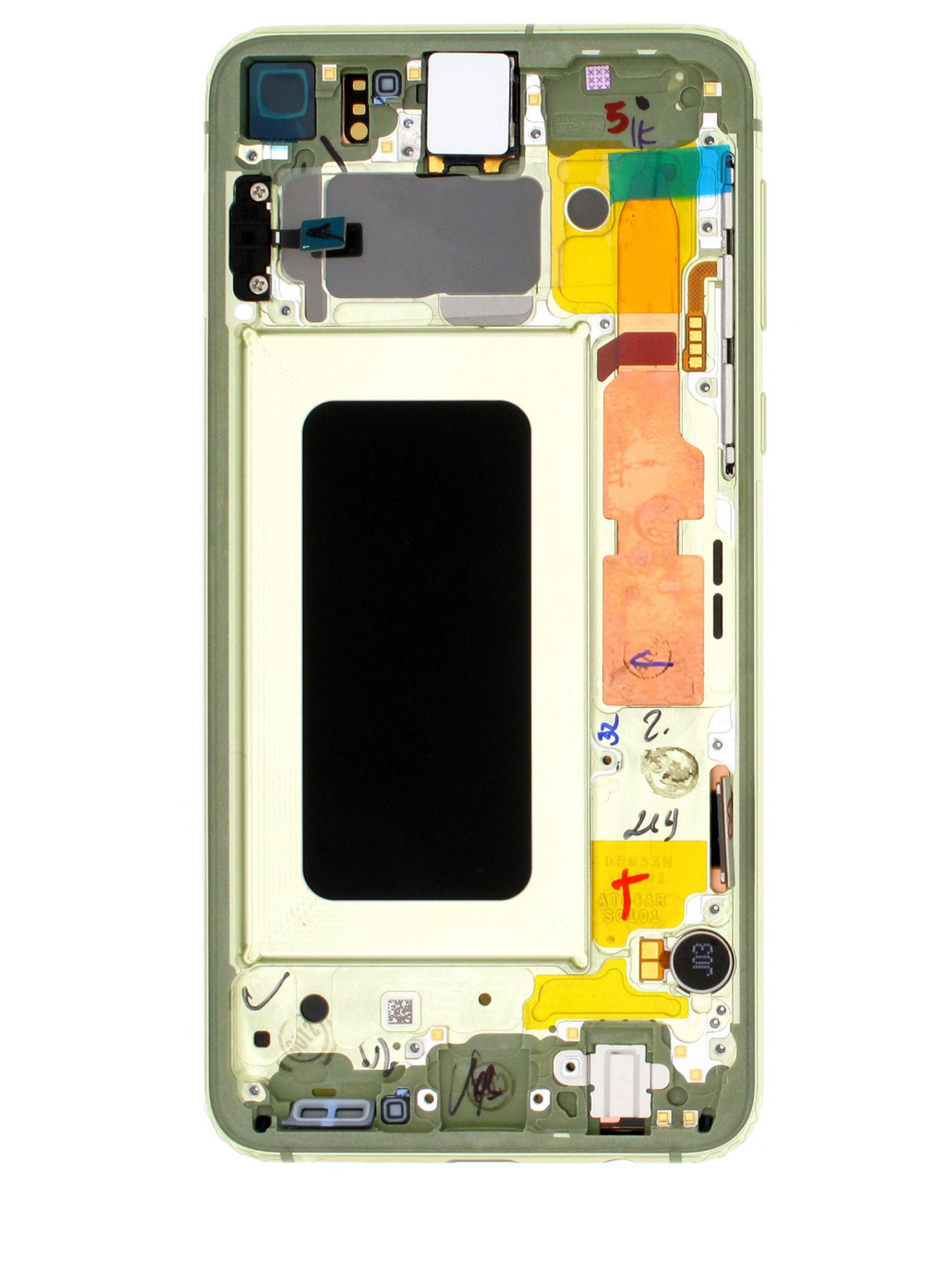 REPLACEMENT FOR SAMSUNG GALAXY S10E LCD SCREEN ASSEMBLY WITH FRAME - YELLOW