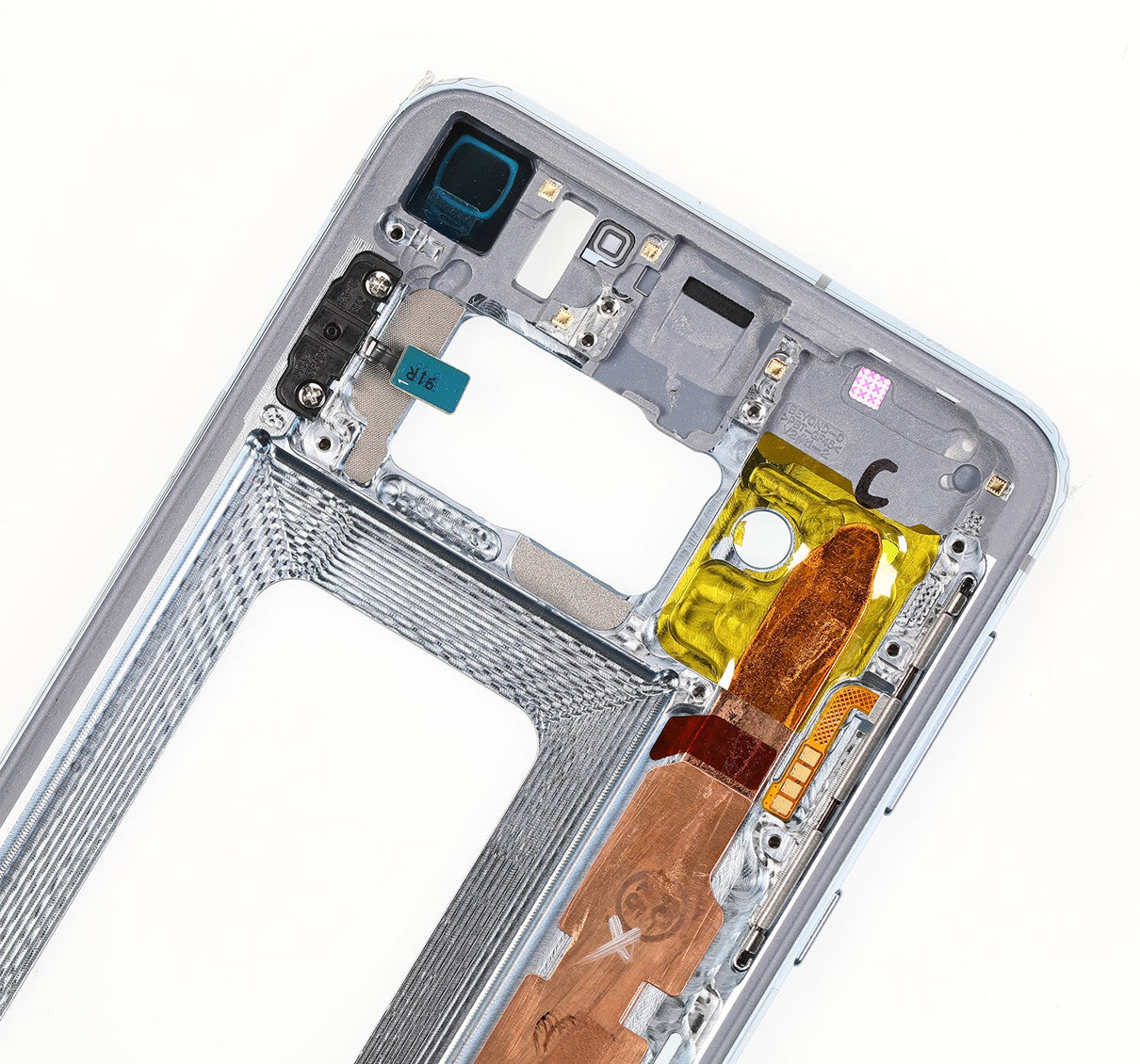 REPLACEMENT FOR SAMSUNG GALAXY S10E REAR HOUSING FRAME - PRISM WHITE
