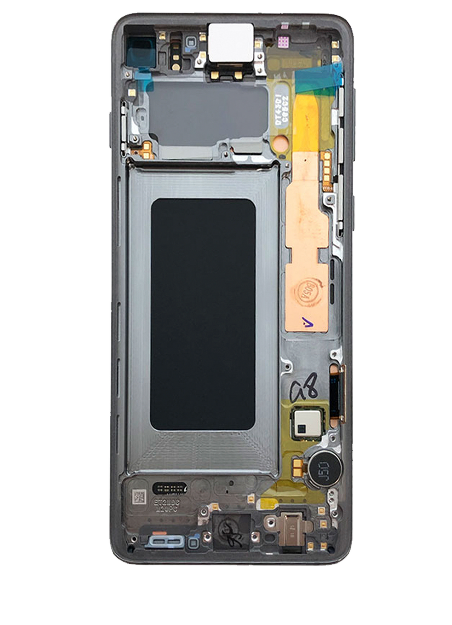 REPLACEMENT FOR SAMSUNG GALAXY S10 OLED SCREEN DIGITIZER ASSEMBLY WITH FRAME - BLACK