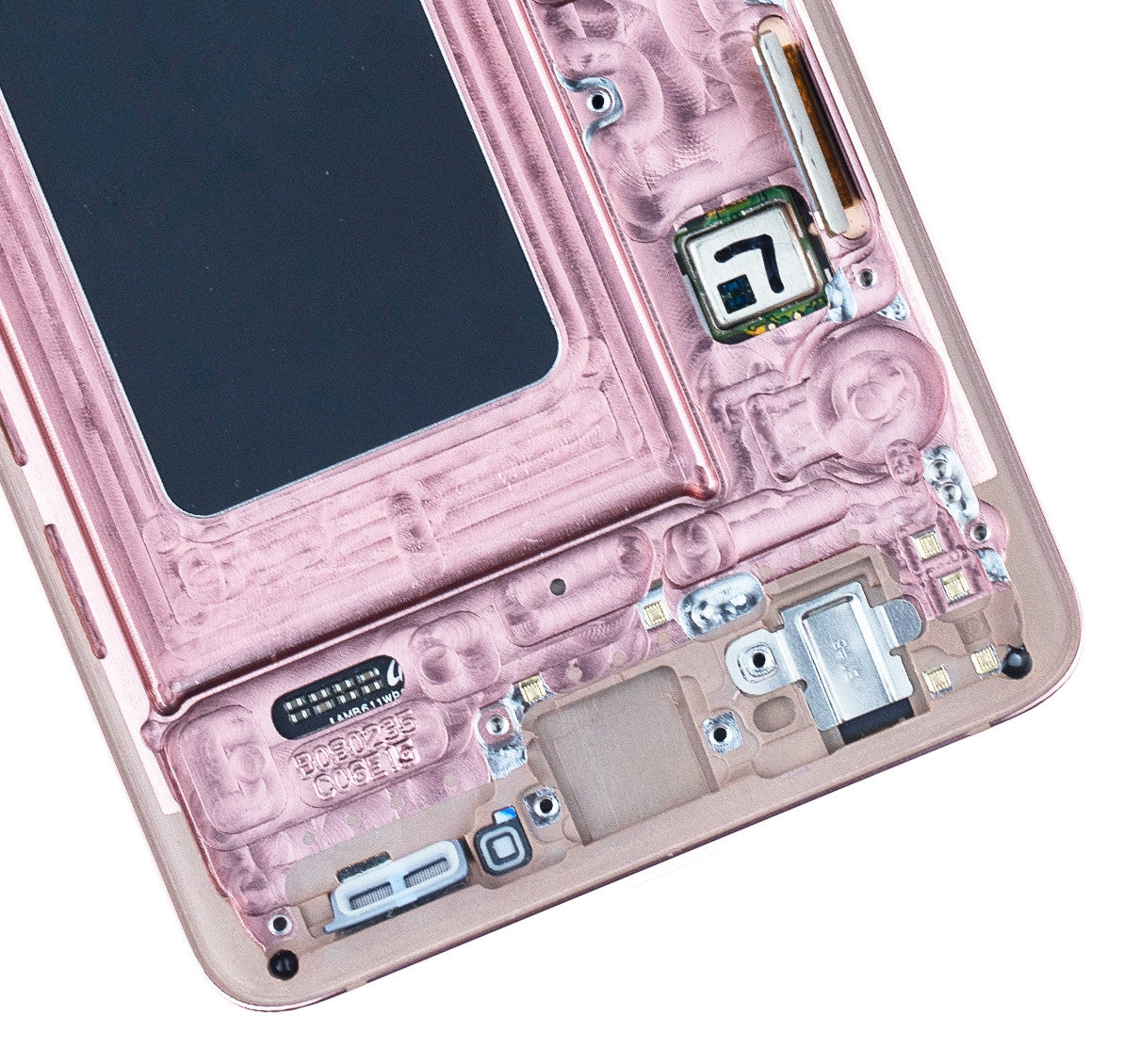 REPLACEMENT FOR SAMSUNG GALAXY S10 OLED SCREEN DIGITIZER ASSEMBLY WITH FRAME - FLAMINGO PINK