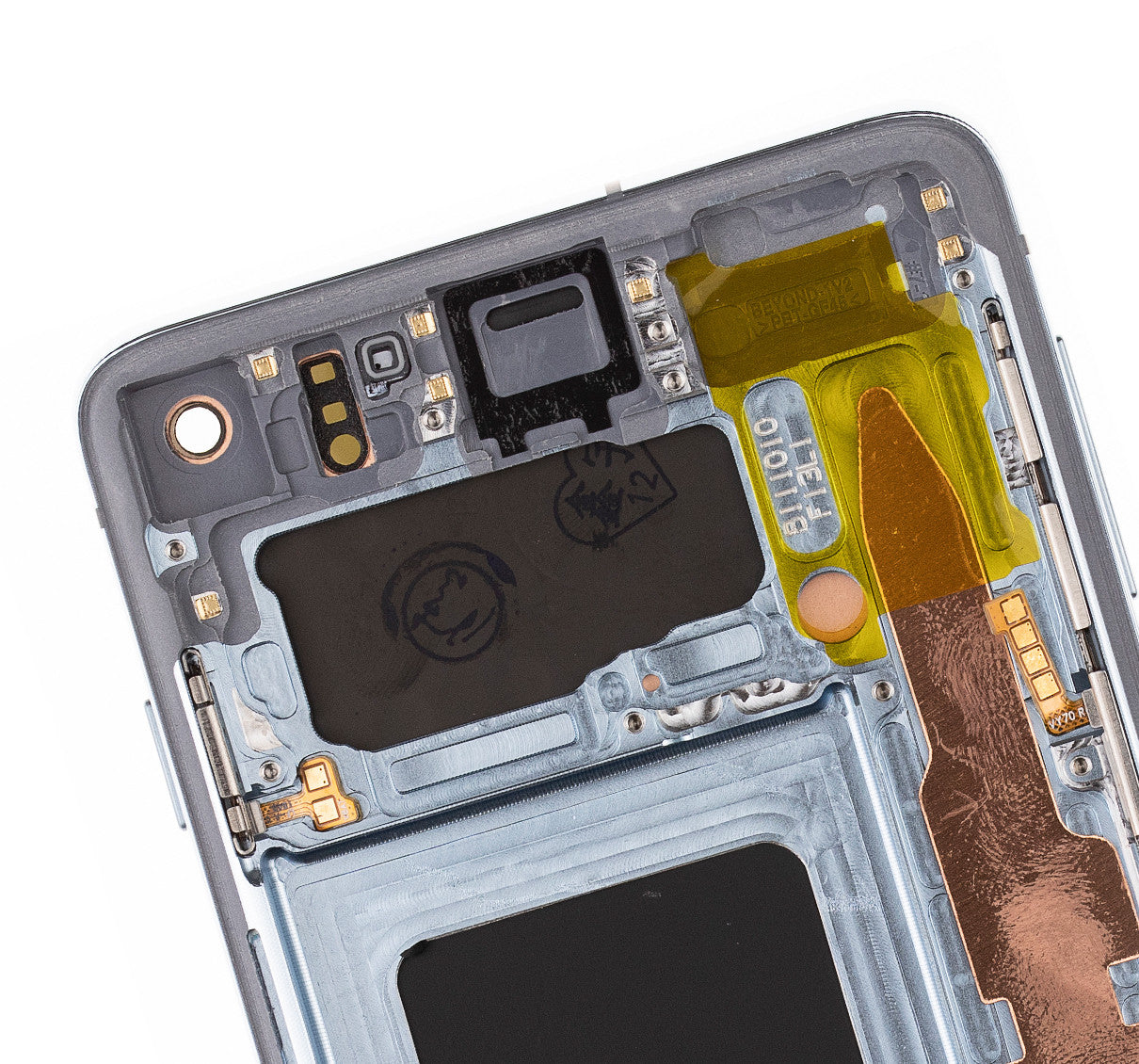 REPLACEMENT FOR SAMSUNG GALAXY S10 OLED SCREEN DIGITIZER ASSEMBLY WITH FRAME - PRISM BLUE