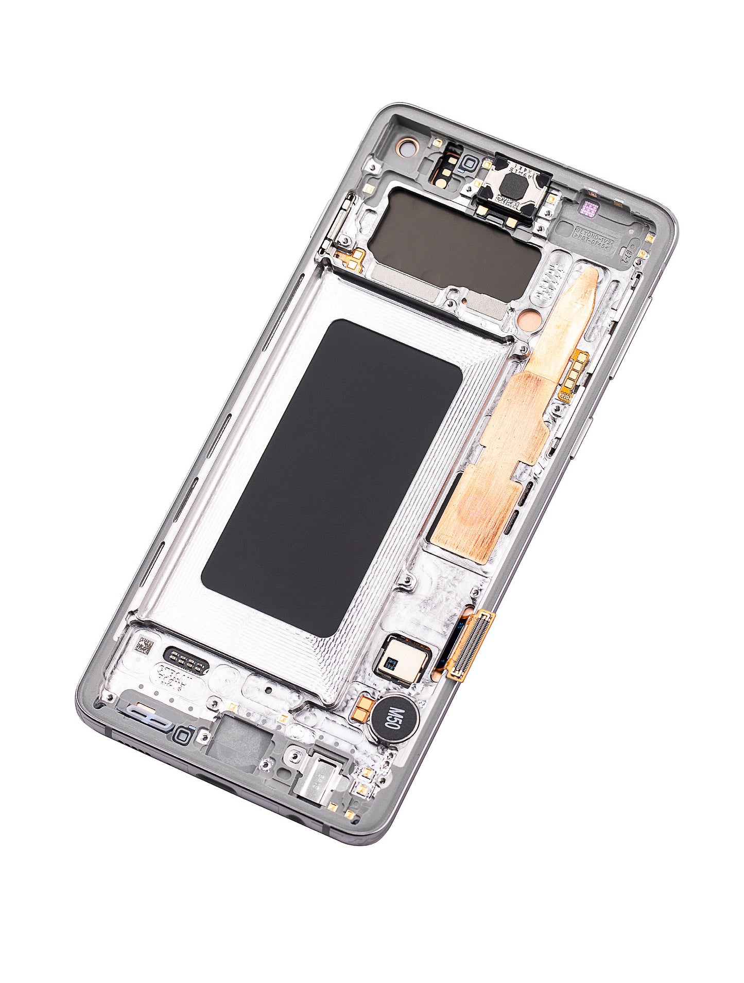 REPLACEMENT FOR SAMSUNG GALAXY S10 OLED SCREEN DIGITIZER ASSEMBLY WITH FRAME - PRISM WHITE