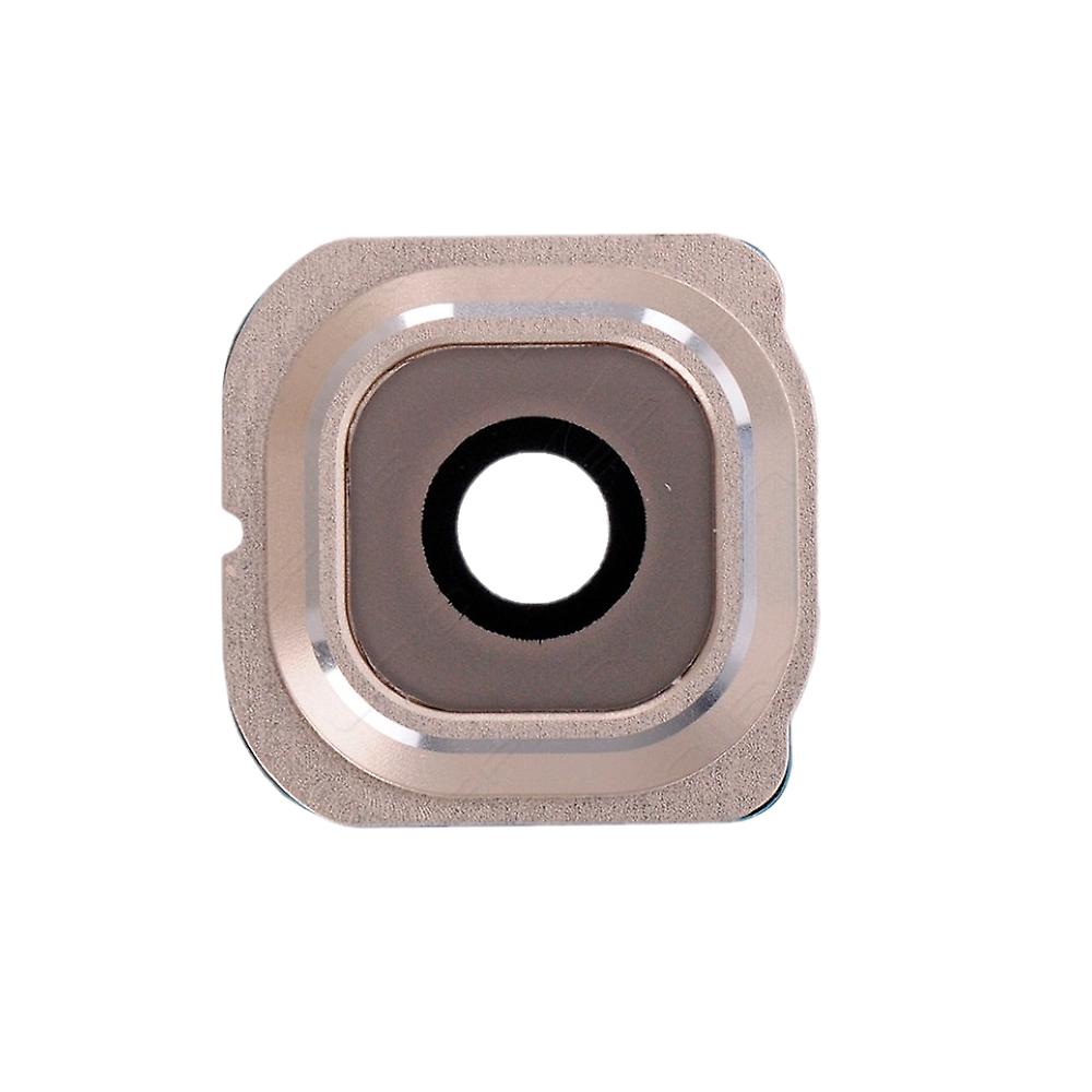 REPLACEMENT FOR SAMSUNG GALAXY S6 EDGE SERIES REAR FACING CAMERA LENS AND BEZEL - GOLD