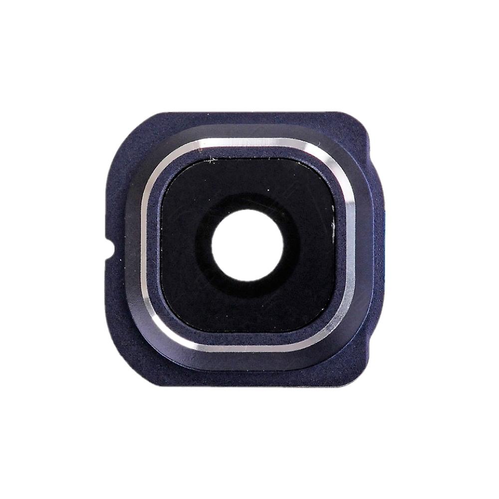 REPLACEMENT FOR SAMSUNG GALAXY S6 EDGE SERIES REAR FACING CAMERA LENS AND BEZEL - SAPPHIRE