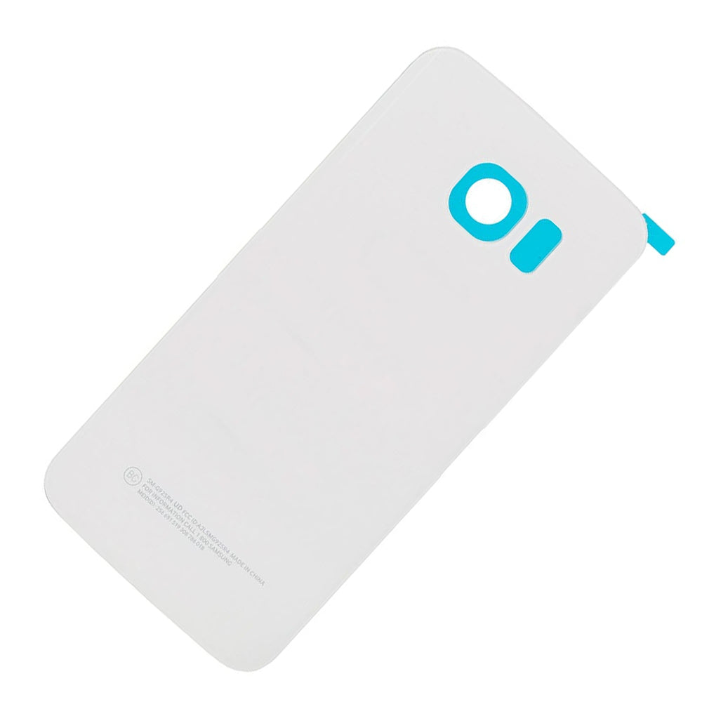 REPLACEMENT FOR SAMSUNG GALAXY S6 EDGE SM-G925 BATTERY DOOR WITH ADHESIVE WHITE
