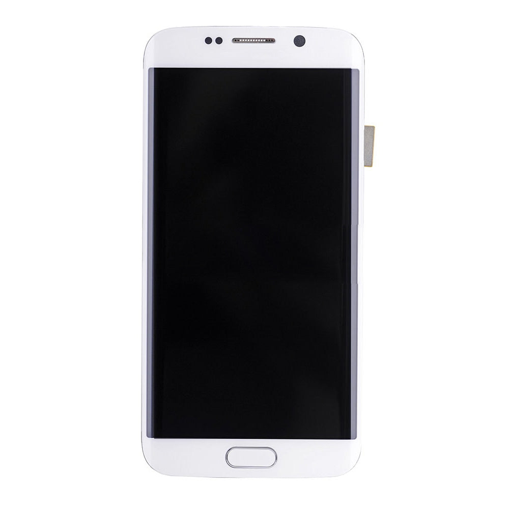 REPLACEMENT FOR SAMSUNG GALAXY S6 EDGE SM-G925 LCD SCREEN AND DIGITIZER ASSEMBLY WITH FRAME - WHITE