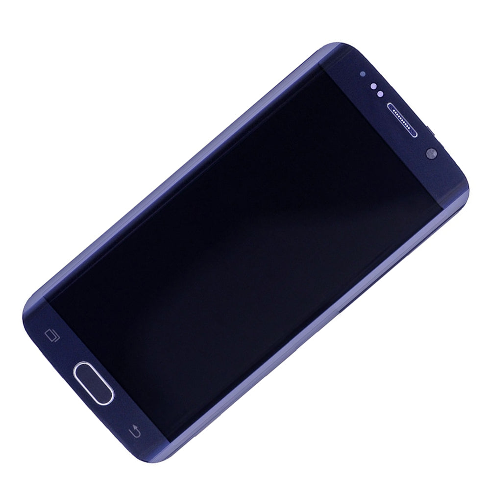REPLACEMENT FOR SAMSUNG GALAXY S6 EDGE SM-G925 LCD SCREEN AND DIGITIZER ASSEMBLY WITH FRAME - SAPPHIRE