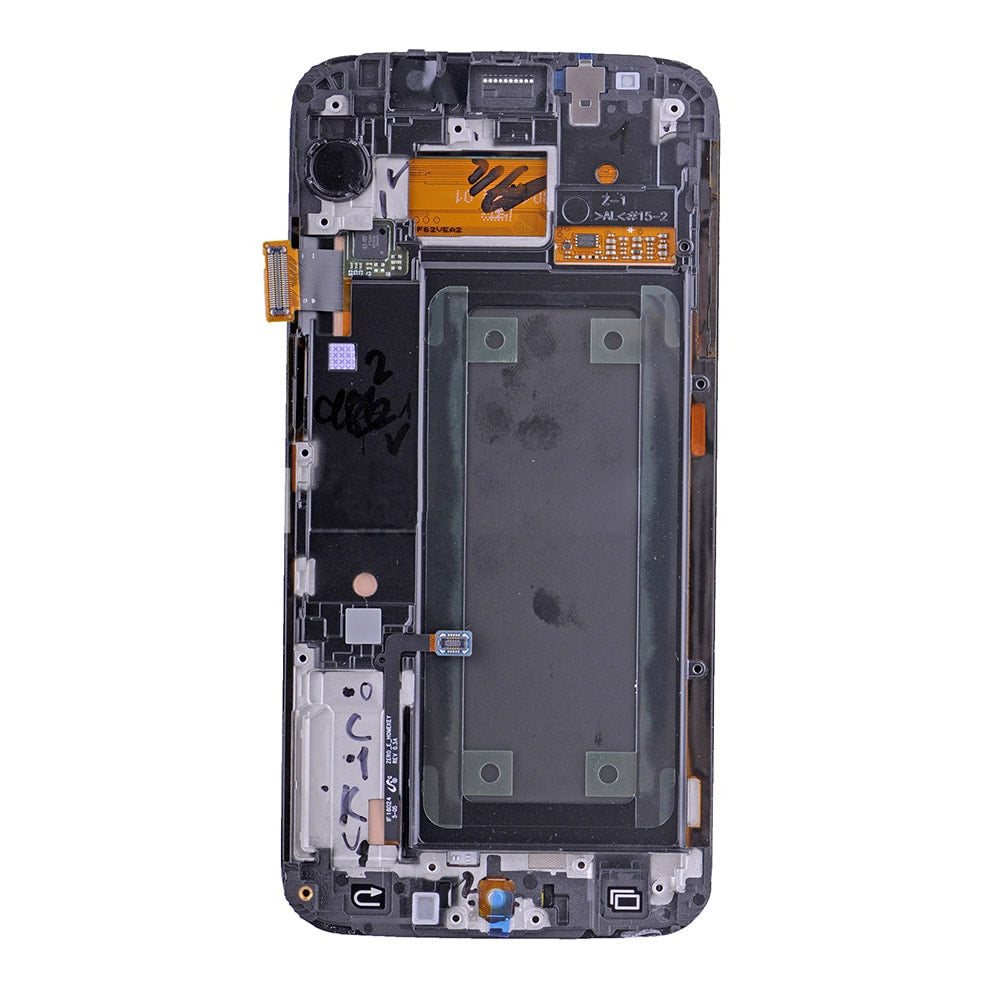 REPLACEMENT FOR SAMSUNG GALAXY S6 EDGE SM-G925 LCD SCREEN AND DIGITIZER ASSEMBLY WITH FRAME - WHITE
