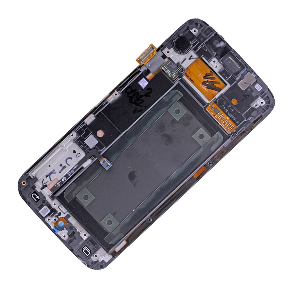 REPLACEMENT FOR SAMSUNG GALAXY S6 EDGE SM-G925 LCD SCREEN AND DIGITIZER ASSEMBLY WITH FRAME - WHITE