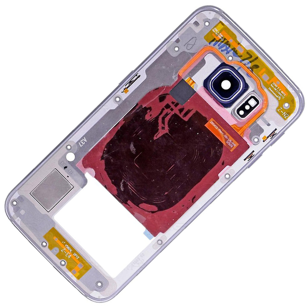 REPLACEMENT FOR SAMSUNG GALAXY S6 EDGE SM-G925 REAR HOUSING ASSEMBLY - GREY