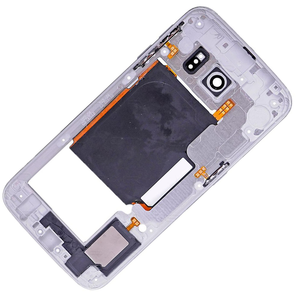 REPLACEMENT FOR SAMSUNG GALAXY S6 EDGE SM-G925 REAR HOUSING ASSEMBLY - SILVER