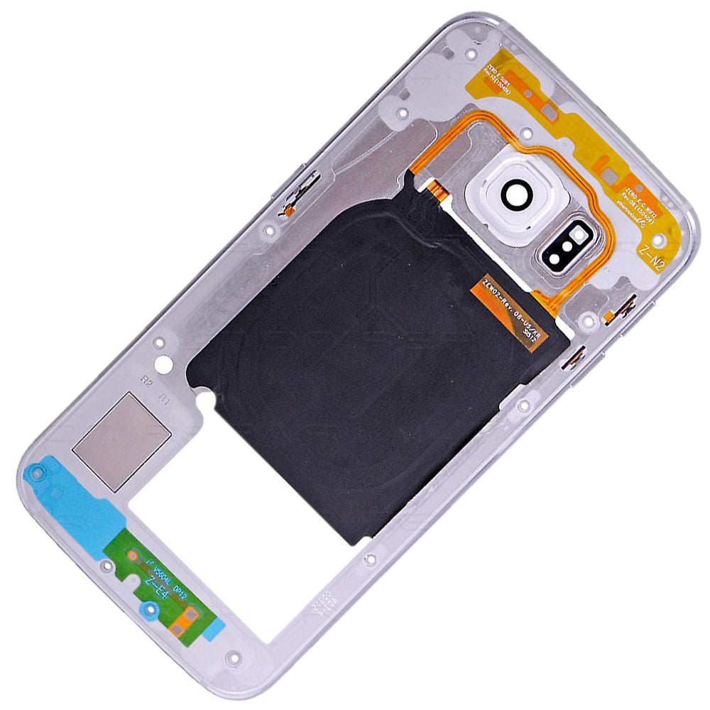 REPLACEMENT FOR SAMSUNG GALAXY S6 EDGE SM-G925 REAR HOUSING ASSEMBLY - SILVER