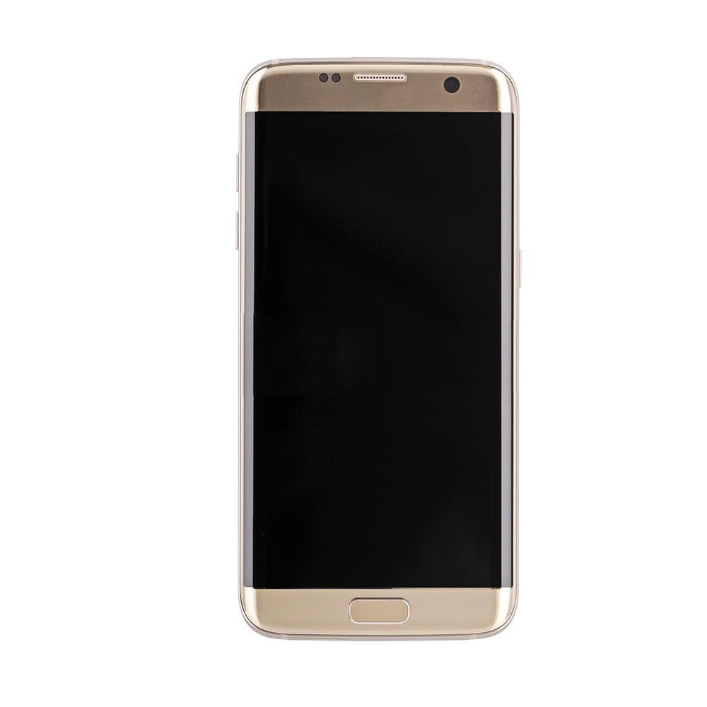 REPLACEMENT FOR SAMSUNG GALAXY S7 EDGE SM-G935 SERIES LCD SCREEN AND DIGITIZER ASSEMBLY WITH FRAME - GOLD