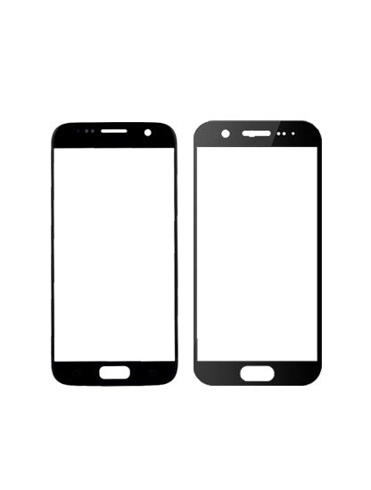 REPLACEMENT FOR SAMSUNG GALAXY S7 FRONT GLASS LENS REPLACEMENT WITH LOGO - BLACK