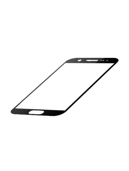 REPLACEMENT FOR SAMSUNG GALAXY S7 FRONT GLASS LENS REPLACEMENT WITH LOGO - BLACK