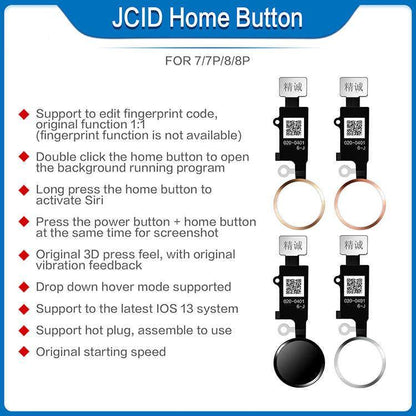 JC 6 GEN UNIVERSAL HOME BUTTON WITH RETURN FUNCTION FOR IPHONE 7/7PLUS/8/8PLUS/SE 2ND - EXPRESS PARTS -WHOLESALE CELLPHONE REPAIR PARTS