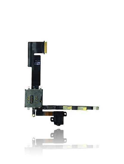 REPLACEMENT FOR IPAD 2 3G HEADPHONE AUDIO JACK FLEX CABLE WITH MICRO SIM SLOT BLACK