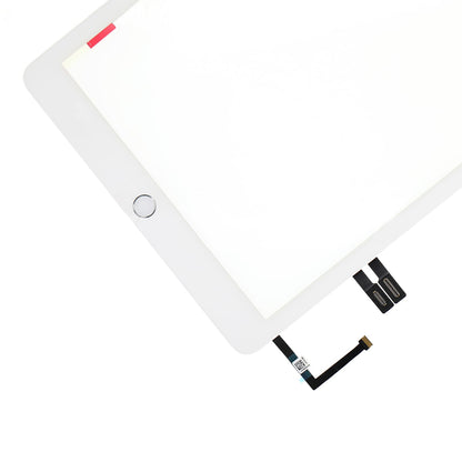 REPLACEMENT FOR IPAD 6 TOUCH SCREEN ASSEMBLY WITH SILVER HOME BUTTON ASSEMBLY - WHITE