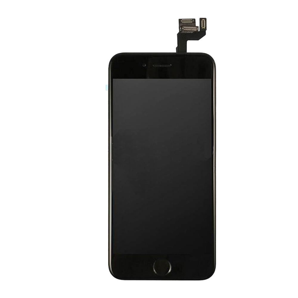 REPLACEMENT FOR IPHONE 6S LCD SCREEN FULL ASSEMBLY WITH BLACK RING HOME BUTTON - BLACK - EXPRESS PARTS -WHOLESALE CELLPHONE REPAIR PARTS