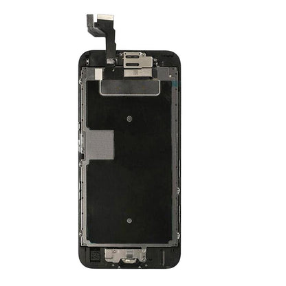 REPLACEMENT FOR IPHONE 6S LCD SCREEN FULL ASSEMBLY WITH BLACK RING HOME BUTTON - BLACK - EXPRESS PARTS -WHOLESALE CELLPHONE REPAIR PARTS