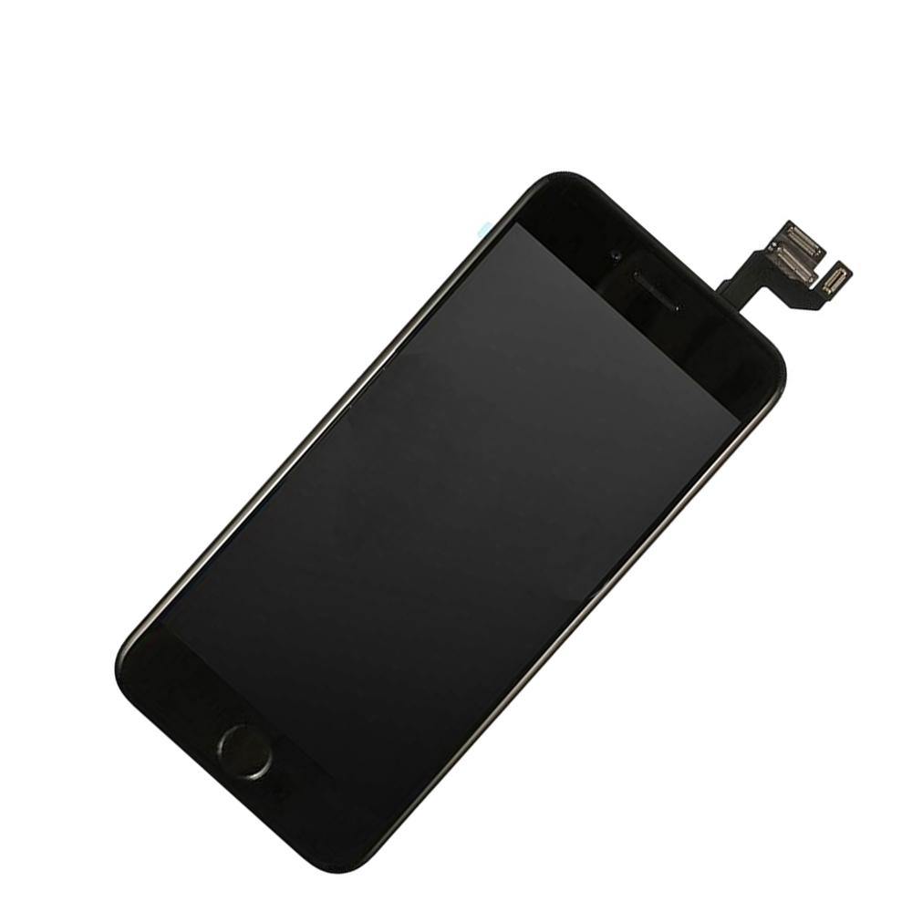 REPLACEMENT FOR IPHONE 6S LCD SCREEN FULL ASSEMBLY WITH BLACK RING HOME BUTTON - BLACK - EXPRESS PARTS -WHOLESALE CELLPHONE REPAIR PARTS