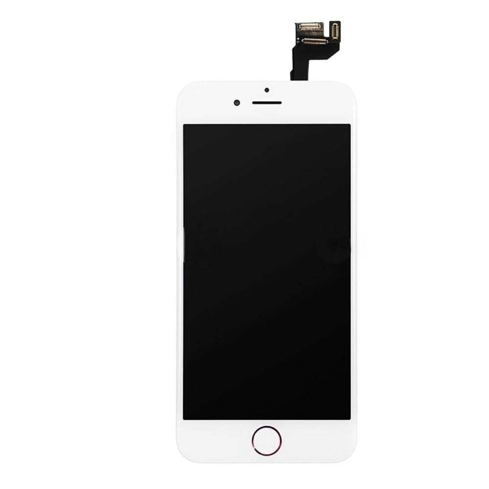 REPLACEMENT FOR IPHONE 6S LCD SCREEN FULL ASSEMBLY WITH SILVER RING HOME BUTTON - WHITE - EXPRESS PARTS -WHOLESALE CELLPHONE REPAIR PARTS