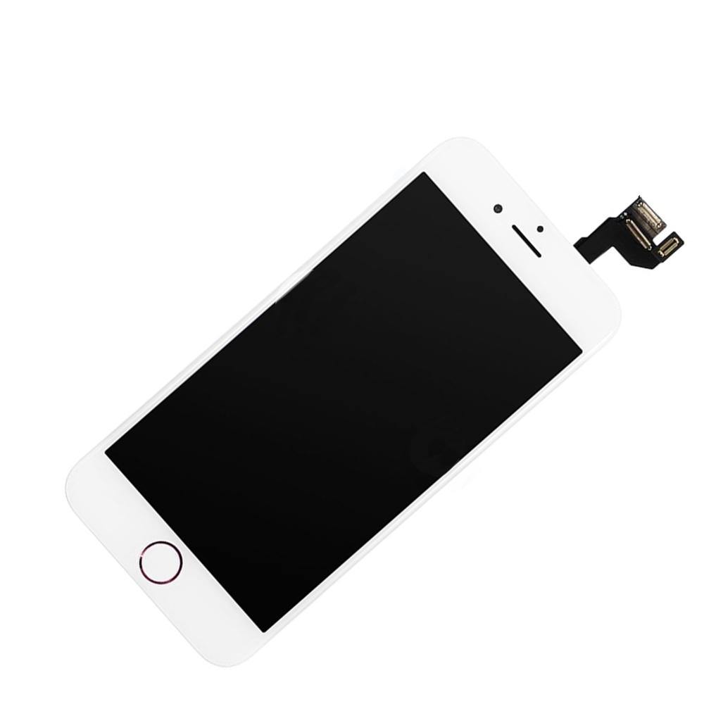 REPLACEMENT FOR IPHONE 6S LCD SCREEN FULL ASSEMBLY WITH SILVER RING HOME BUTTON - WHITE - EXPRESS PARTS -WHOLESALE CELLPHONE REPAIR PARTS