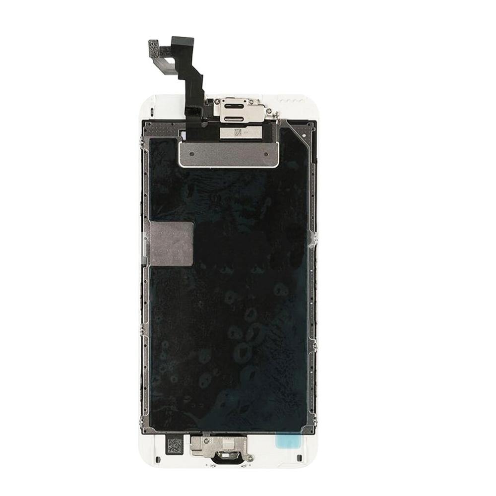 REPLACEMENT FOR IPHONE 6S PLUS LCD SCREEN FULL ASSEMBLY WITH SILVER RING HOME BUTTON - WHITE - EXPRESS PARTS -WHOLESALE CELLPHONE REPAIR PARTS
