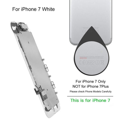 REPLACEMENT FOR IPHONE 7 LCD SCREEN FULL ASSEMBLY WITHOUT HOME BUTTON - WHITE - EXPRESS PARTS -WHOLESALE CELLPHONE REPAIR PARTS