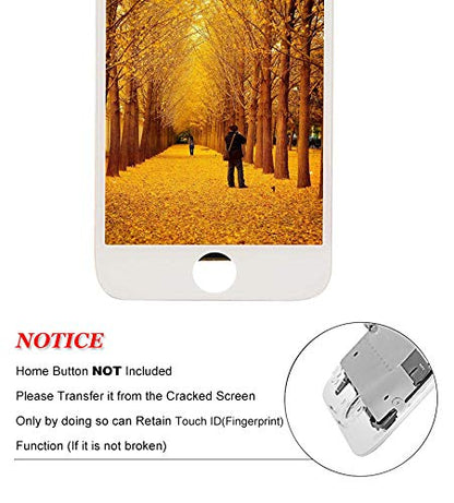 REPLACEMENT FOR IPHONE 7 LCD SCREEN FULL ASSEMBLY WITHOUT HOME BUTTON - WHITE