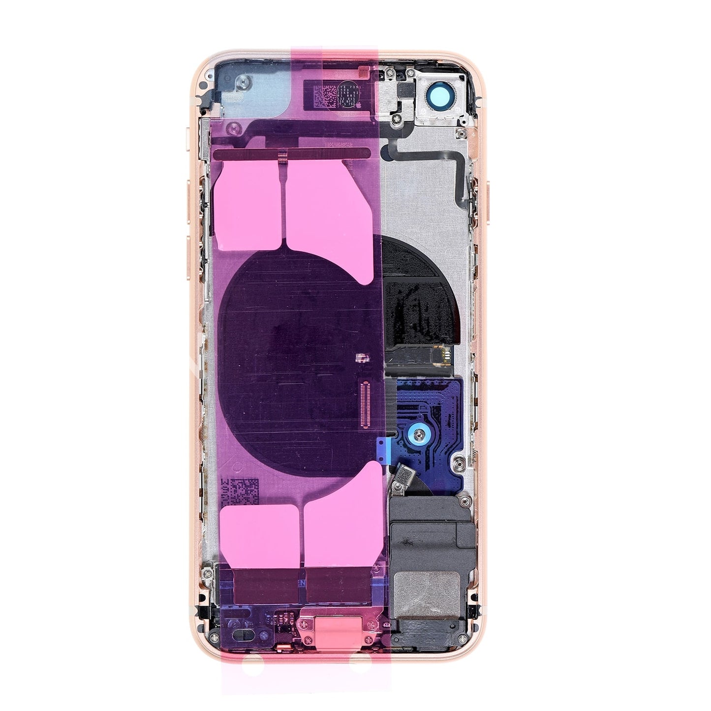 REPLACEMENT FOR IPHONE 8 BACK COVER FULL ASSEMBLY - GOLD