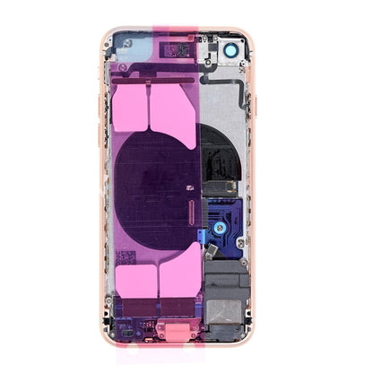 REPLACEMENT FOR IPHONE 8 BACK COVER FULL ASSEMBLY - GOLD