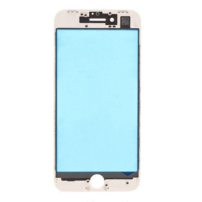 REPLACEMENT FOR IPHONE 8 FRONT GLASS LENS WITH SUPPORTING FRAME - WHITE
