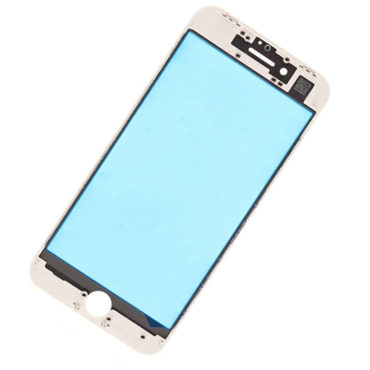 REPLACEMENT FOR IPHONE 8 FRONT GLASS LENS WITH SUPPORTING FRAME - WHITE