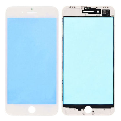 REPLACEMENT FOR IPHONE 8 PLUS FRONT GLASS LENS WITH SUPPORTING FRAME - WHITE