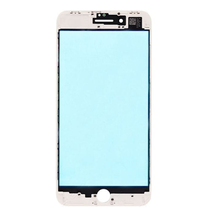 REPLACEMENT FOR IPHONE 8 PLUS FRONT GLASS LENS WITH SUPPORTING FRAME - WHITE