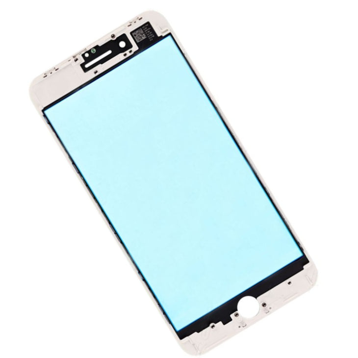 REPLACEMENT FOR IPHONE 8 PLUS FRONT GLASS LENS WITH SUPPORTING FRAME - WHITE