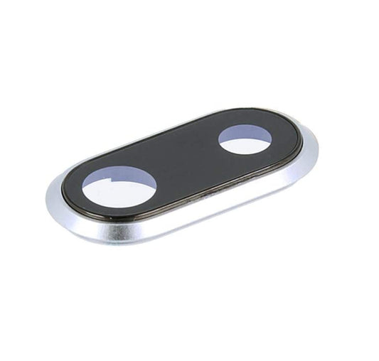 REPLACEMENT FOR IPHONE 8 PLUS REAR CAMERA HOLDER WITH LENS - SILVER