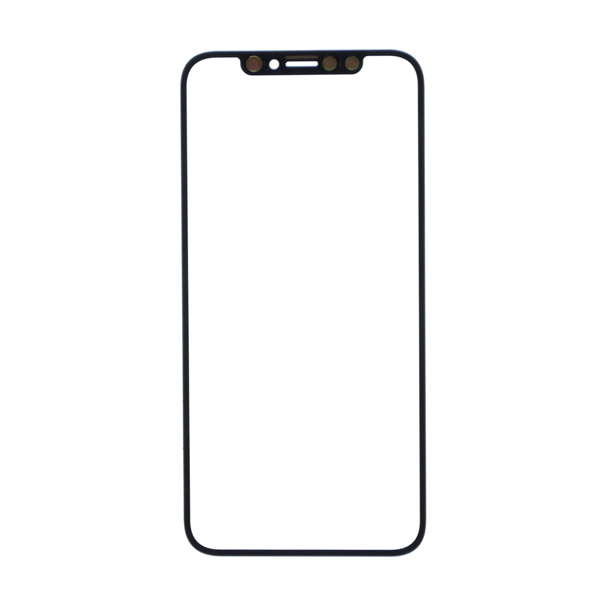 REPLACEMENT FOR IPHONE X FRONT GLASS LENS - BLACK