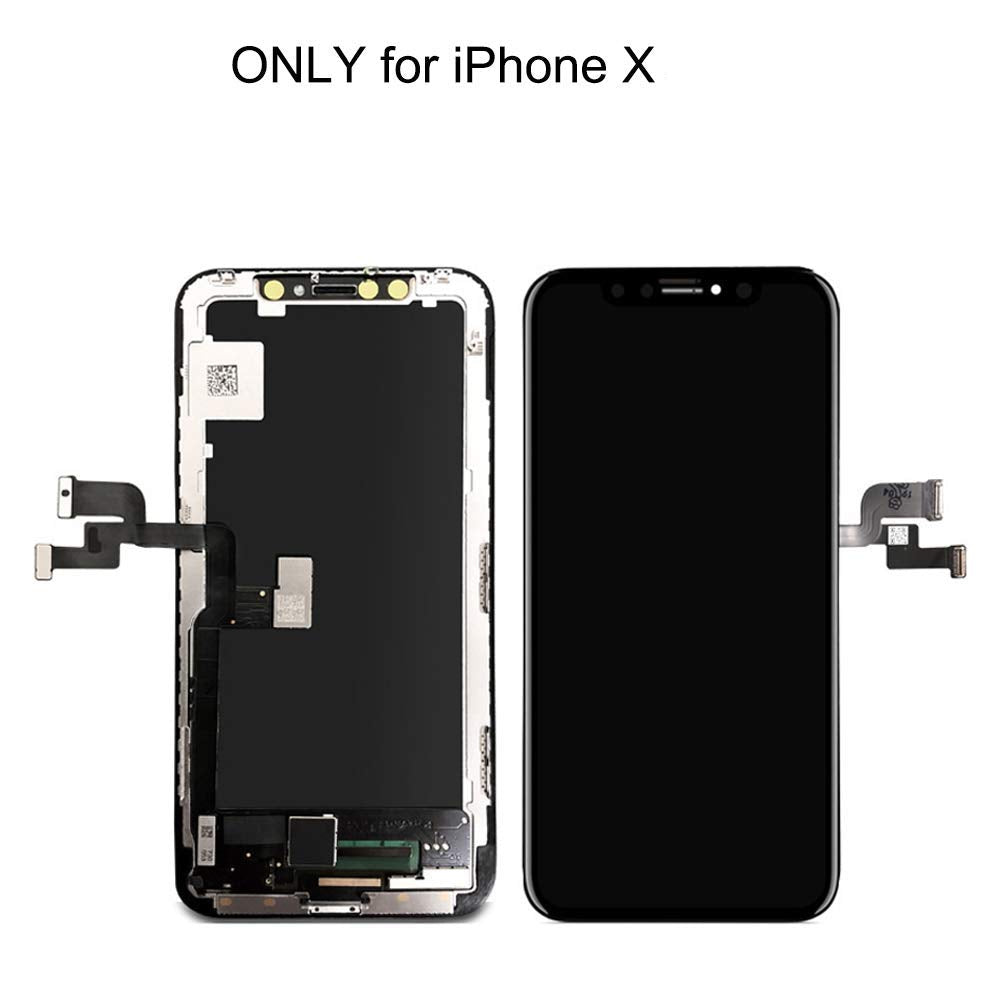 REPLACEMENT FOR IPHONE X OLED SCREEN DIGITIZER ASSEMBLY - BLACK