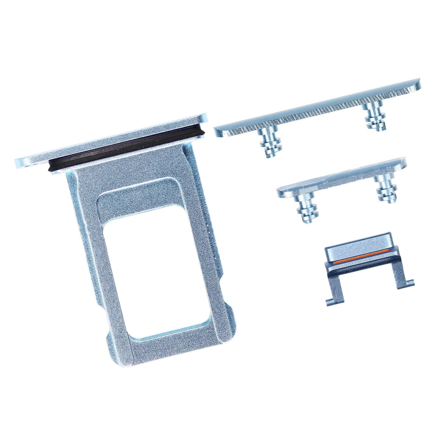 REPLACEMENT FOR IPHONE XR SIDE BUTTONS SET WITH SINGLE SIM CARD TRAY - BLUE