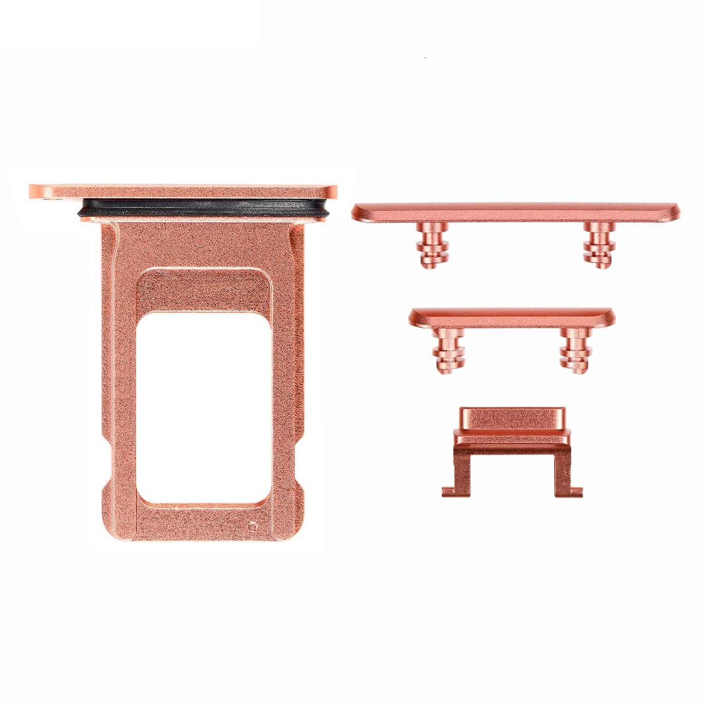 REPLACEMENT FOR IPHONE XR SIDE BUTTONS SET WITH SINGLE SIM CARD TRAY - CORAL